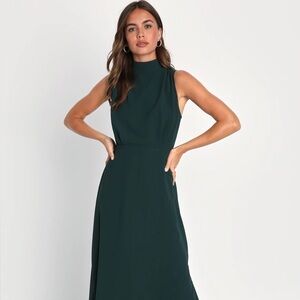 Lulu's Dark Green Sleeveless Maxi Dress